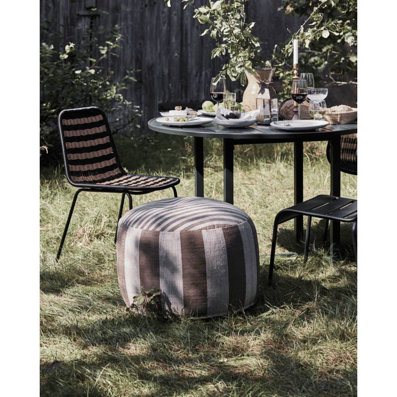 House Doctor Alfo poef, Bruin;Wit