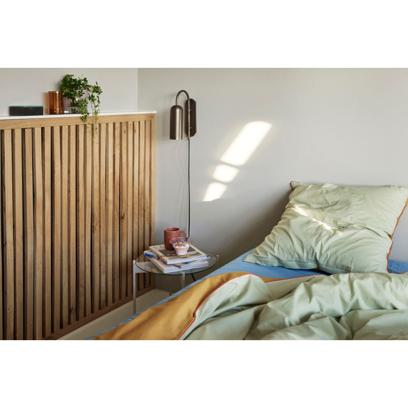 Hübsch Aki Bedding 60/200 Naranja/Verde
