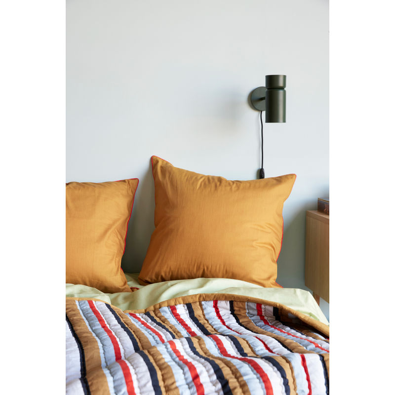 Hübsch Aki Bedding 60/200 Naranja/Verde