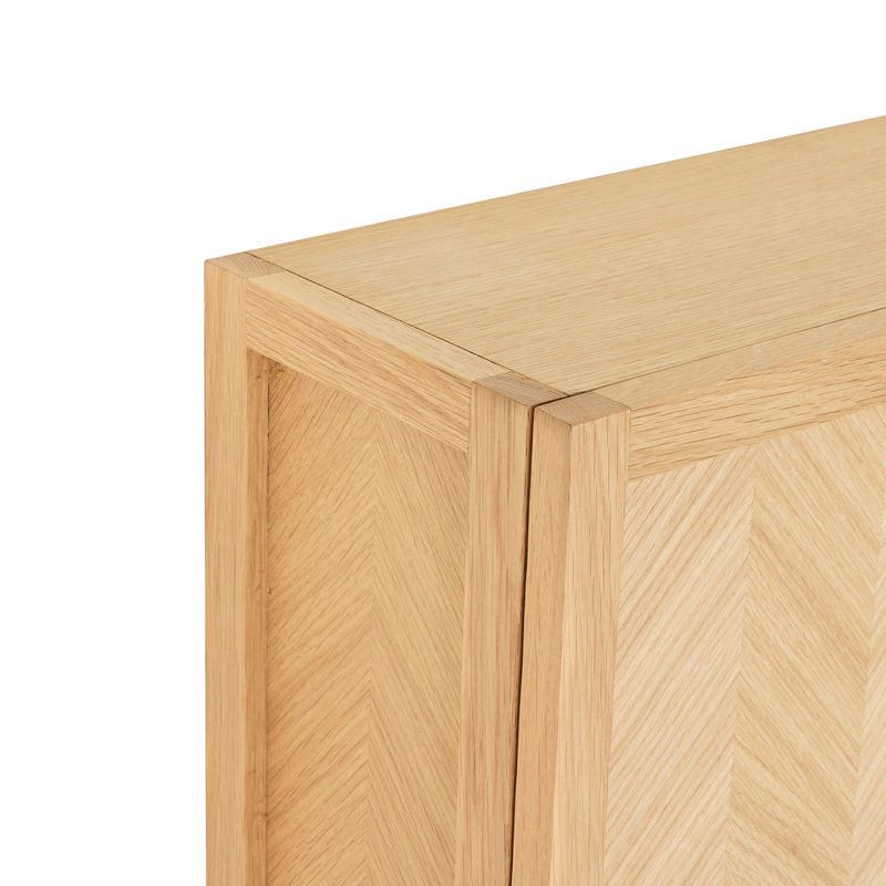 Zapatero de espiga Hübsch, madera natural