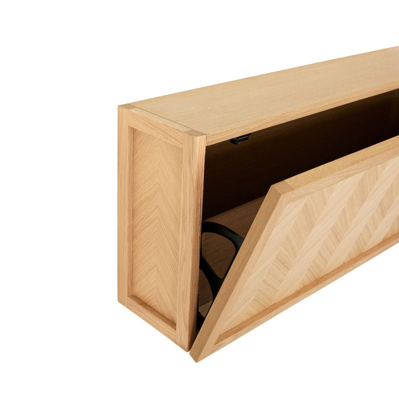 Zapatero de espiga Hübsch, madera natural