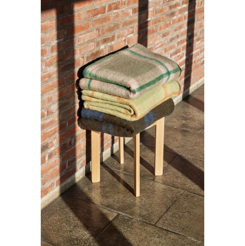 Hübsch Grid Throw Amarillo/Naranja