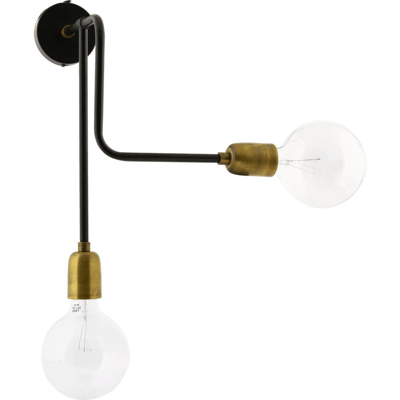 House Doctor Molecular Wandlampe, Schwarz, Messing
