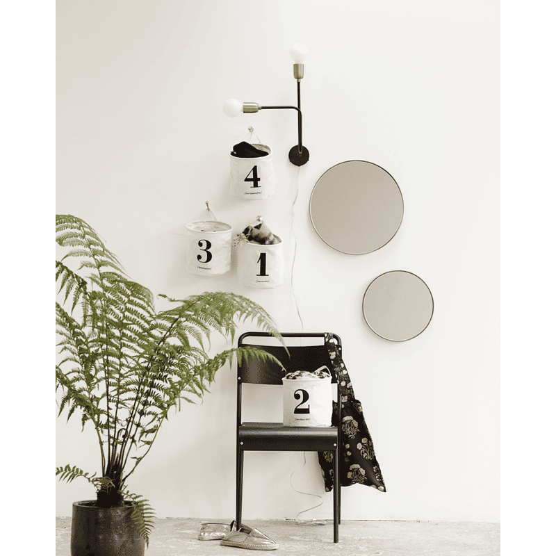 House Doctor Molecular Wandlampe, Schwarz, Messing