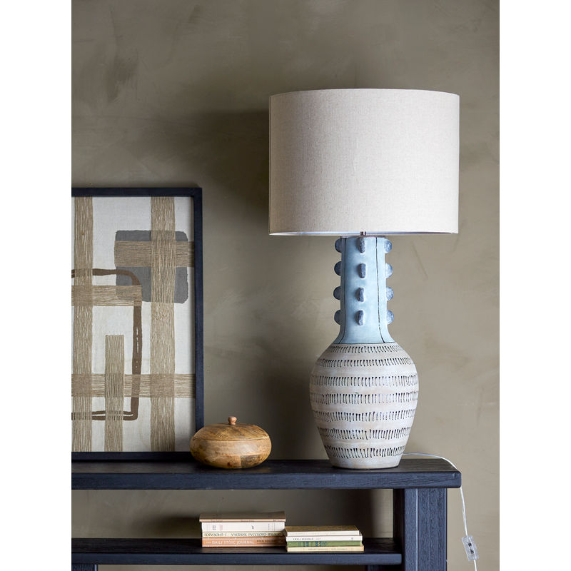 Bloomingville Gadiela vloerlamp, blauw, aardewerk
