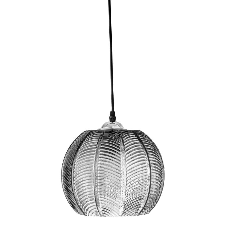 Lámpara colgante Adar de Bloomingville, gris, vidrio