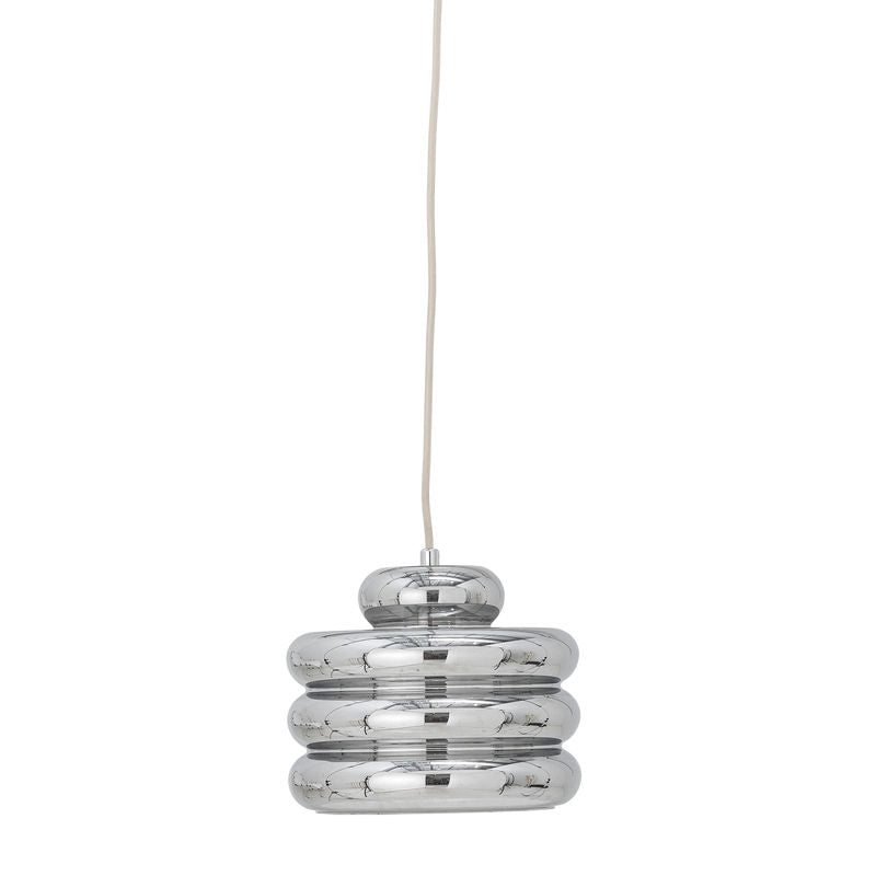 Lámpara colgante Spike de Bloomingville, plata, vidrio