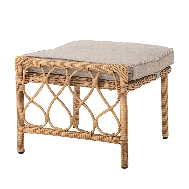 Bloomingville Belluce Fauteuil lounge avec repose-pieds, naturel