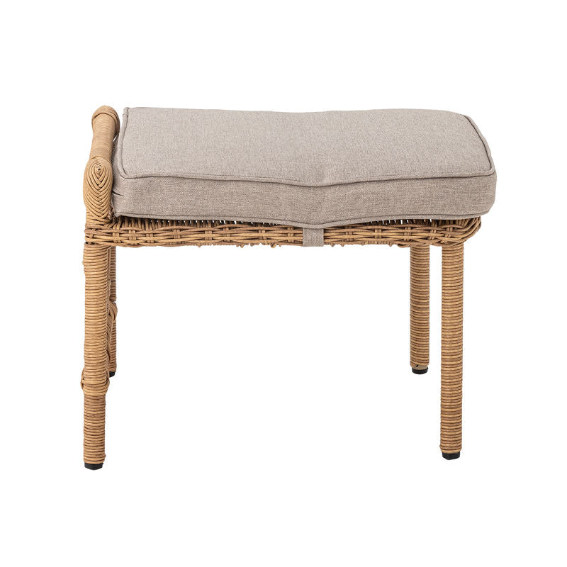 Bloomingville Belluce Fauteuil lounge avec repose-pieds, naturel