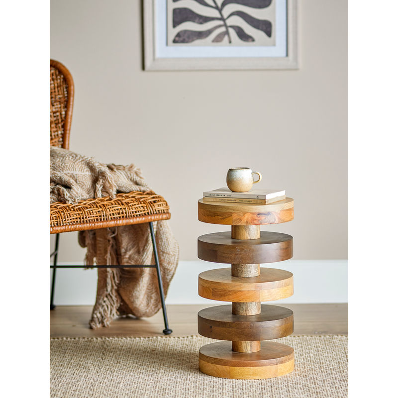 Mesa auxiliar Bloomingville Franka, marrón, madera