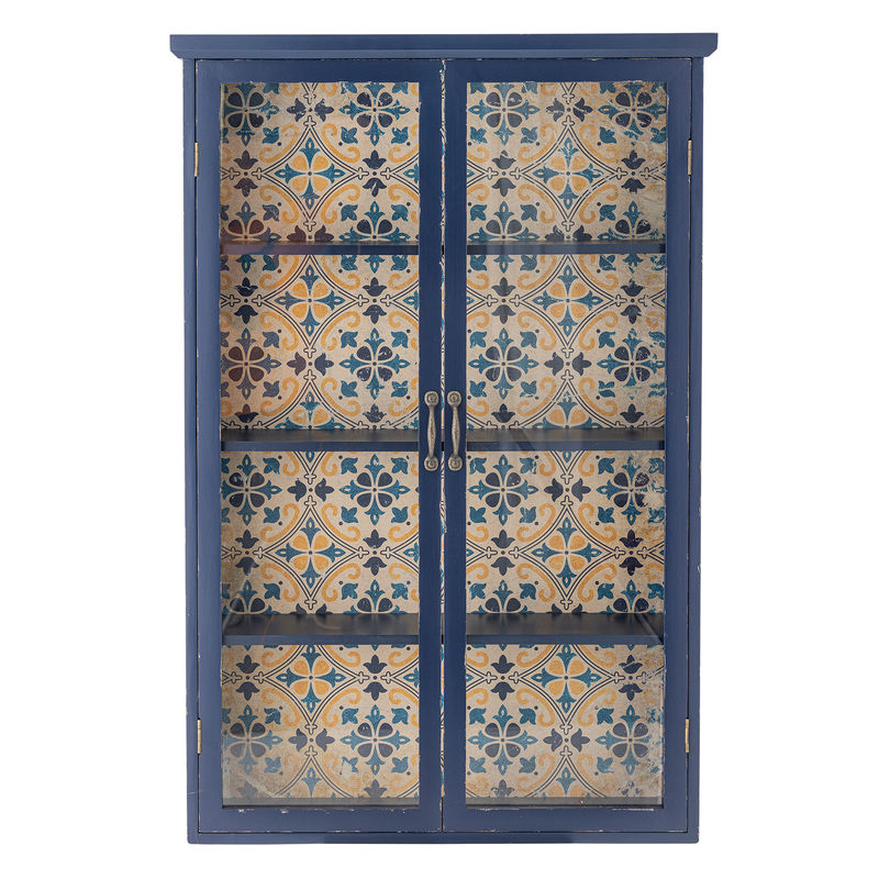 Collection Créative Hazem kast, bleu, bois, verre