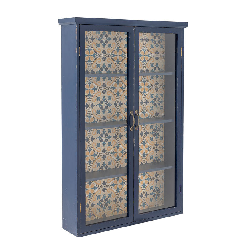 Collection Créative Hazem kast, bleu, bois, verre