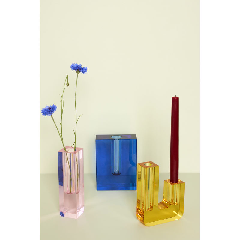 Hübsch duo vase gelb
