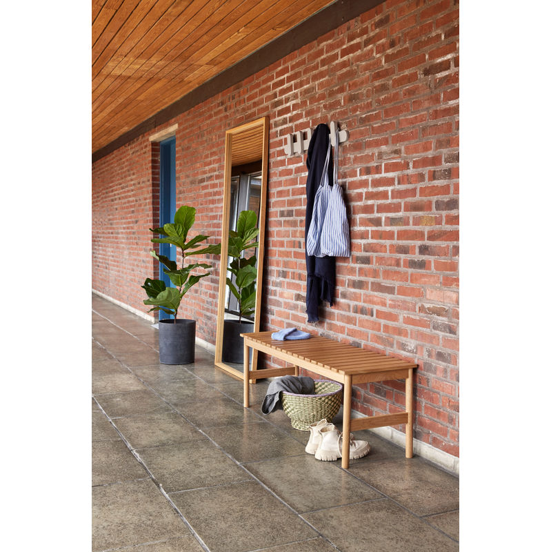 Banco de fila Hübsch, madera natural