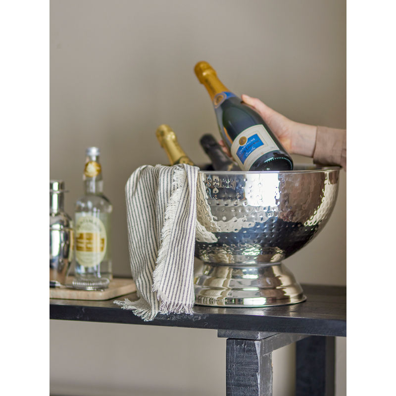Bol en Champagne Kaluka de Bloomingville, Argent, Acier Inoxydable