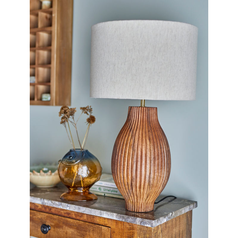Creative Collection Karelia Tischlampe, Natur, Mangoholz