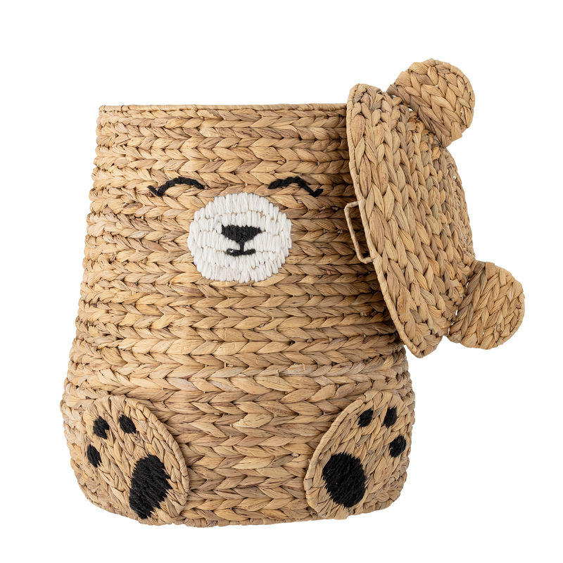 Bloomingville MINI Timon Korb mit Deckel, Natur