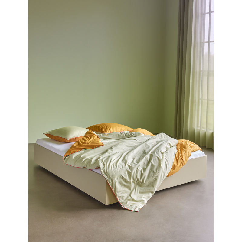 Hübsch Aki Bedding 60/200 Naranja/Verde