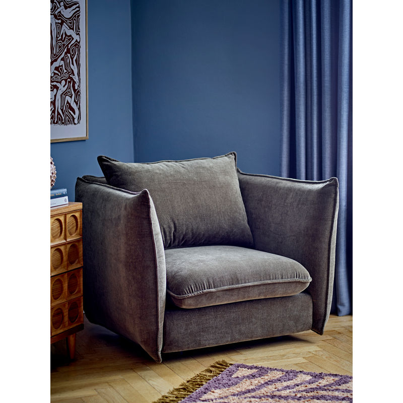 Bloomingville Austin Loungesessel, Grün, Recyceltes Polyester