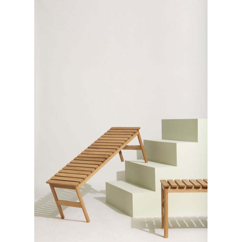 Banco de fila Hübsch, madera natural