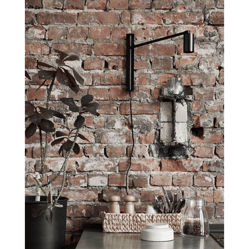 Lampe murale Norm de House Doctor, Noir antique