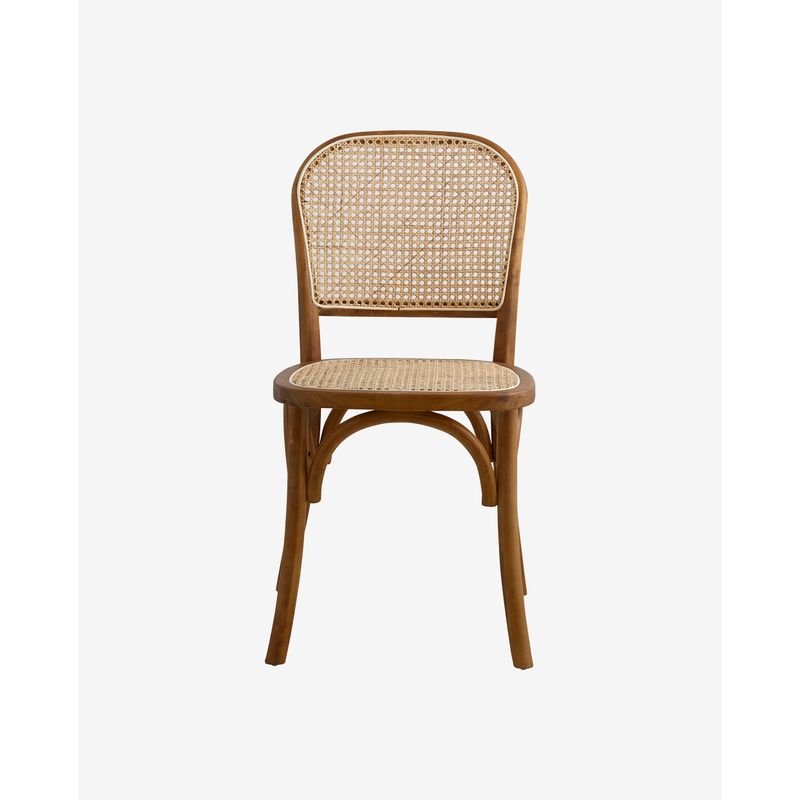 Nordal Wicky stoel, bruin, rotan, hout