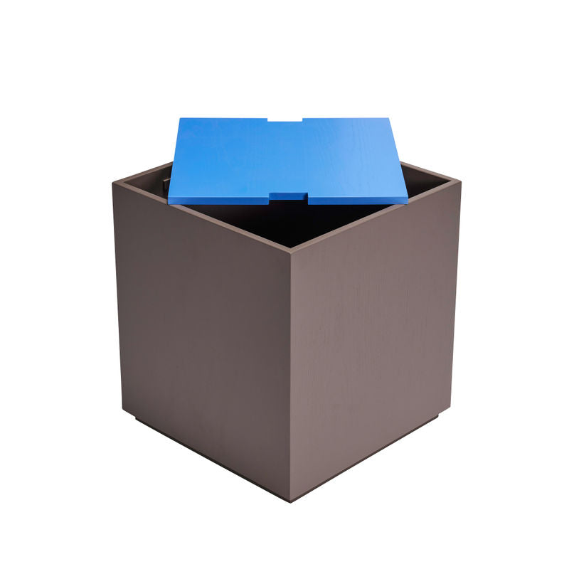 Hübsch Vault opbergboxen, blauw, bruin