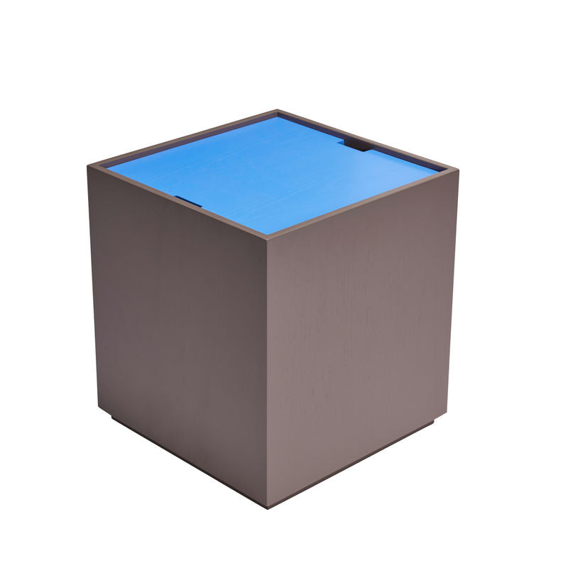 Hübsch Vault opbergboxen, blauw, bruin