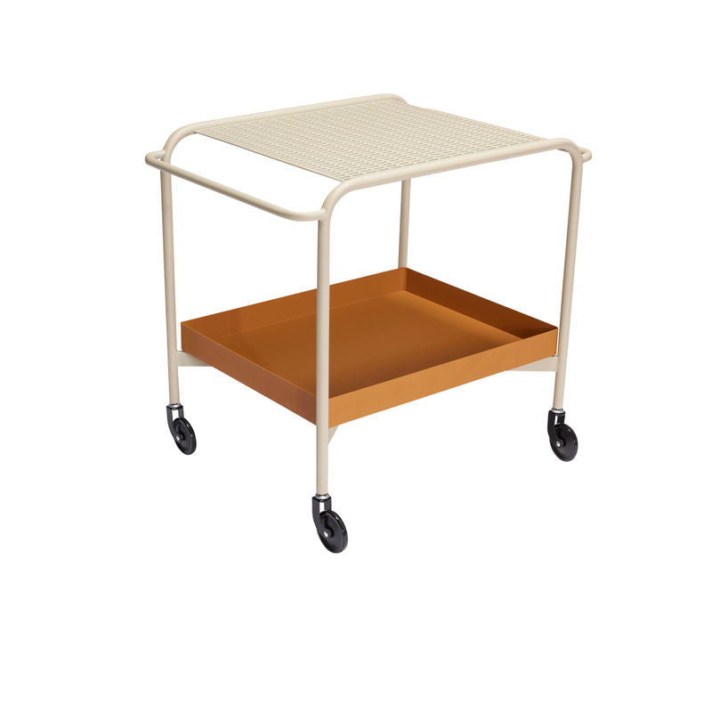 Hübsch Push Trolley, zand, bruin