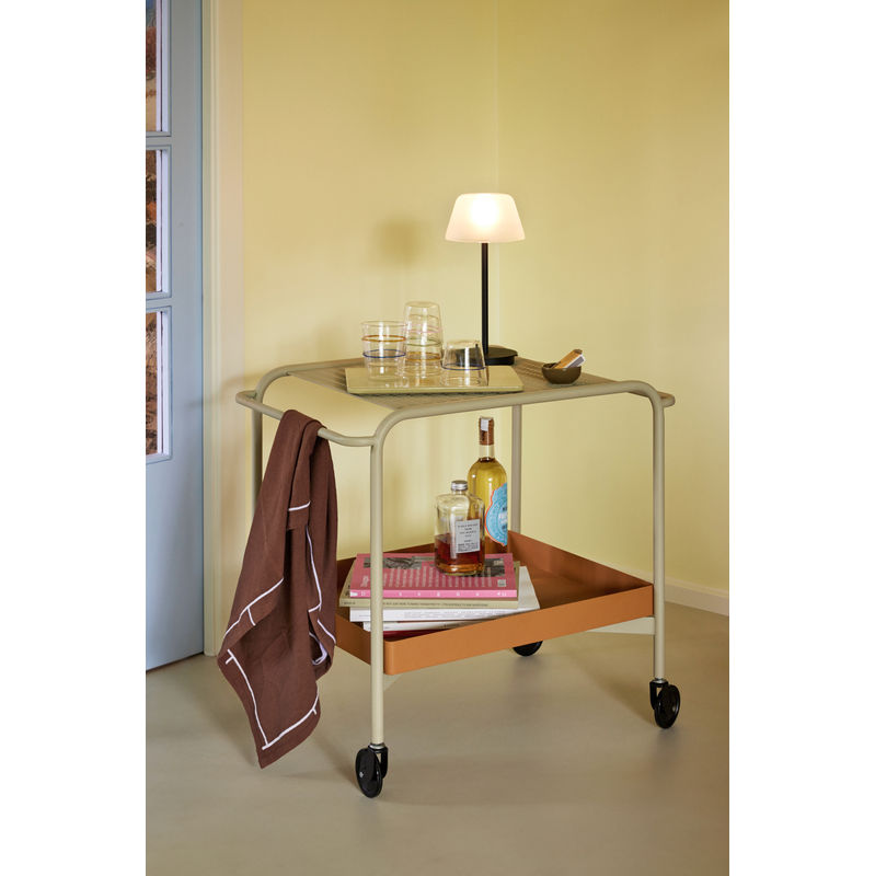 Hübsch Push Trolley, zand, bruin