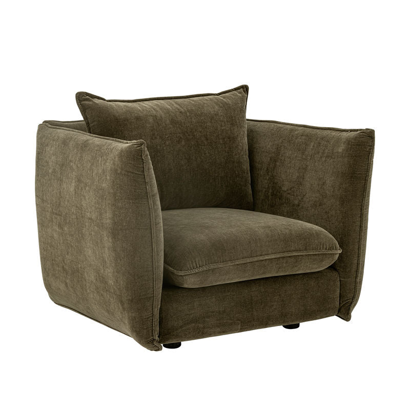 Bloomingville Austin Loungesessel, Grün, Recyceltes Polyester