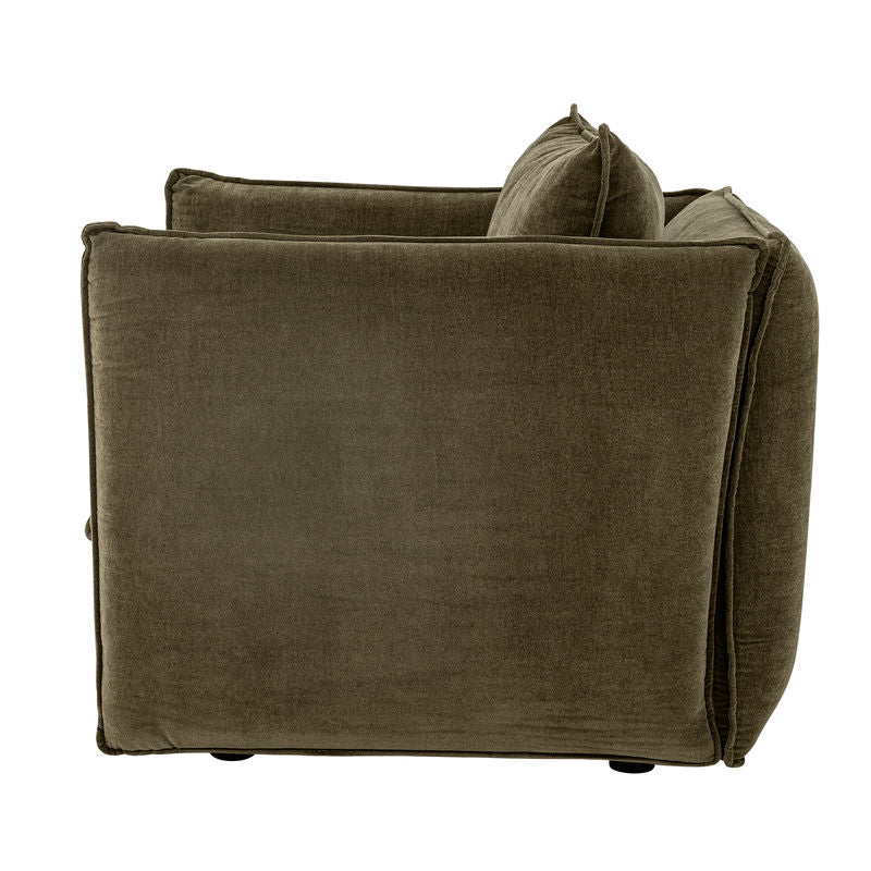 Bloomingville Austin Loungesessel, Grün, Recyceltes Polyester