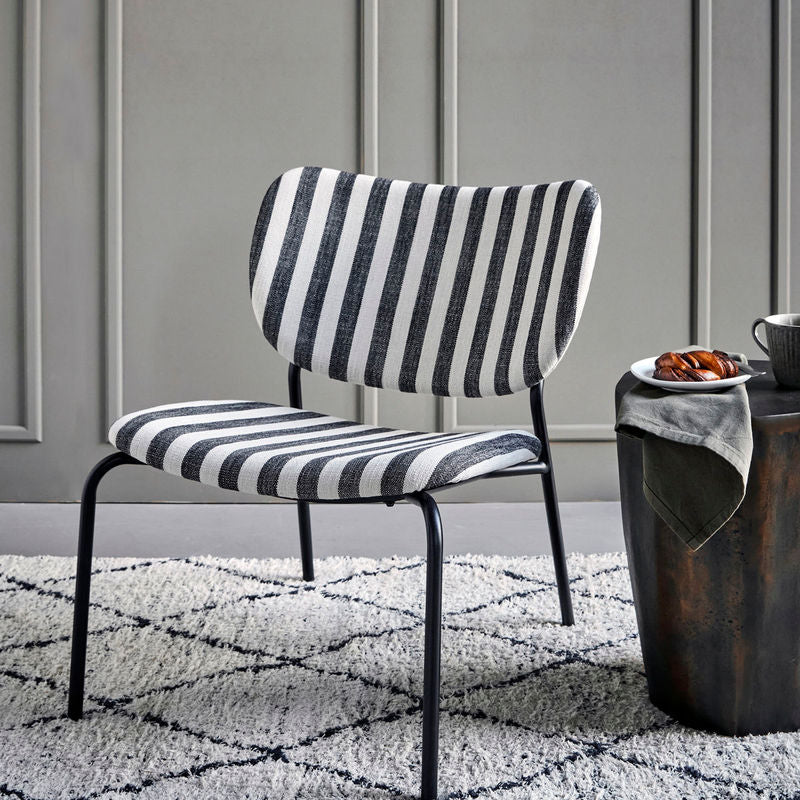 House Doctor Lounge Chair, HDLonga, Negro/Blanco