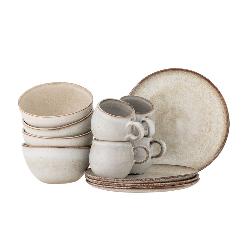 Bloomingville Sandrine ontbijtborden set, naturel aardewerk