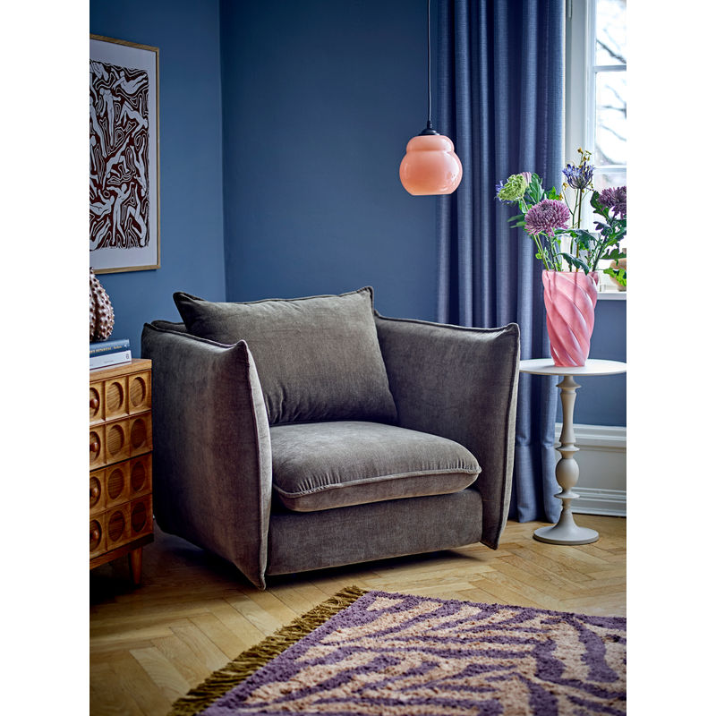 Bloomingville Austin Loungesessel, Grün, Recyceltes Polyester