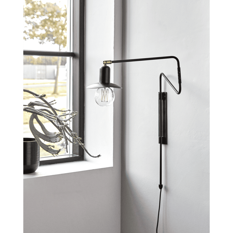 House Doctor Swing Wandlamp, Zwart