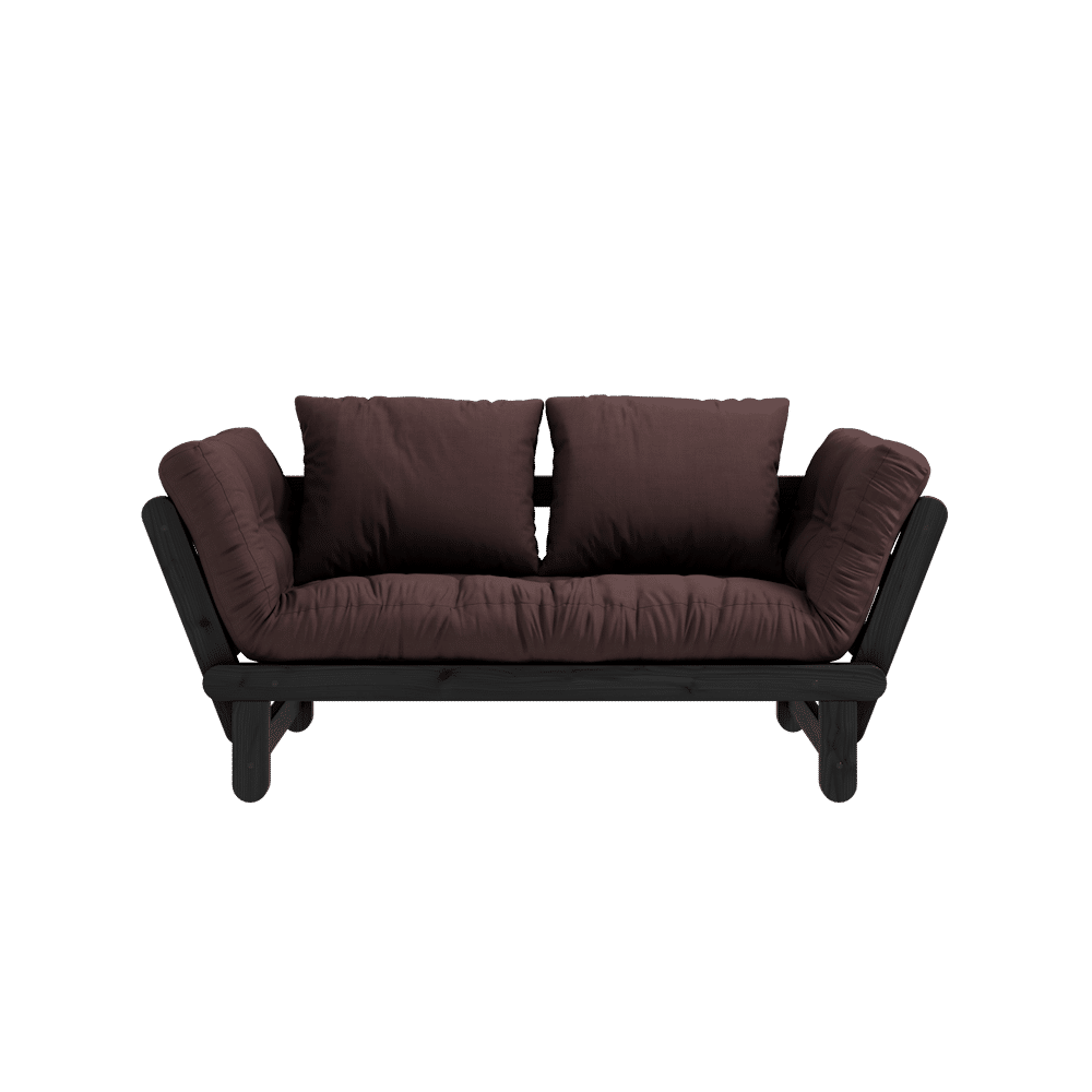 Karup Design BEAT BLACK LACQUERED W. BEAT MATTRESS SET BROWN