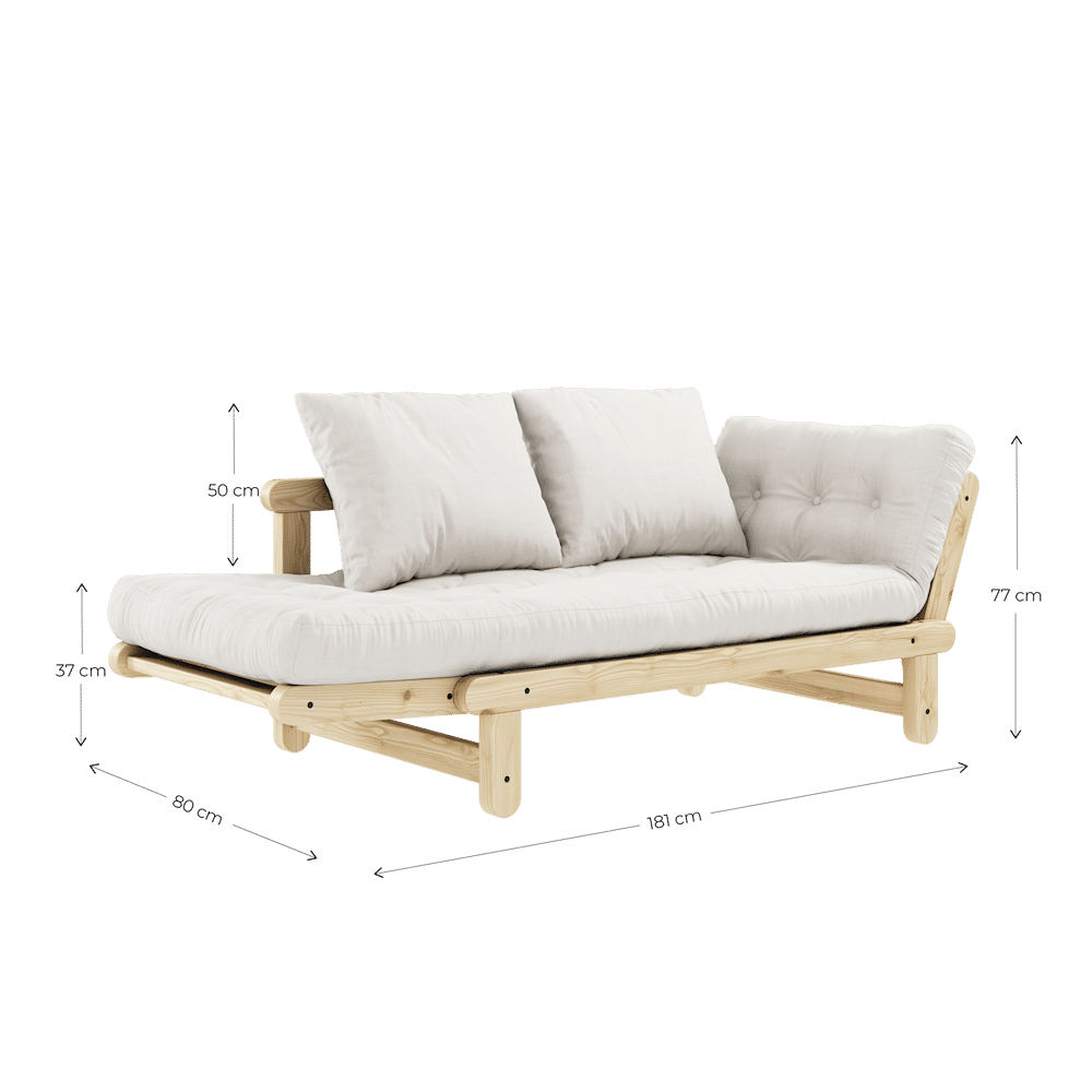 Karup Design BEAT BLACK LACQUERED W. BEAT MATTRESS SET BROWN