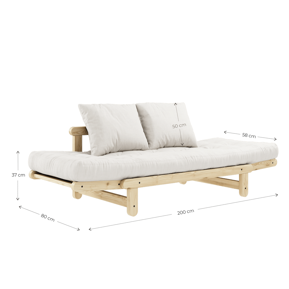 Karup Design BEAT BLACK LACQUERED W. BEAT MATTRESS SET BROWN