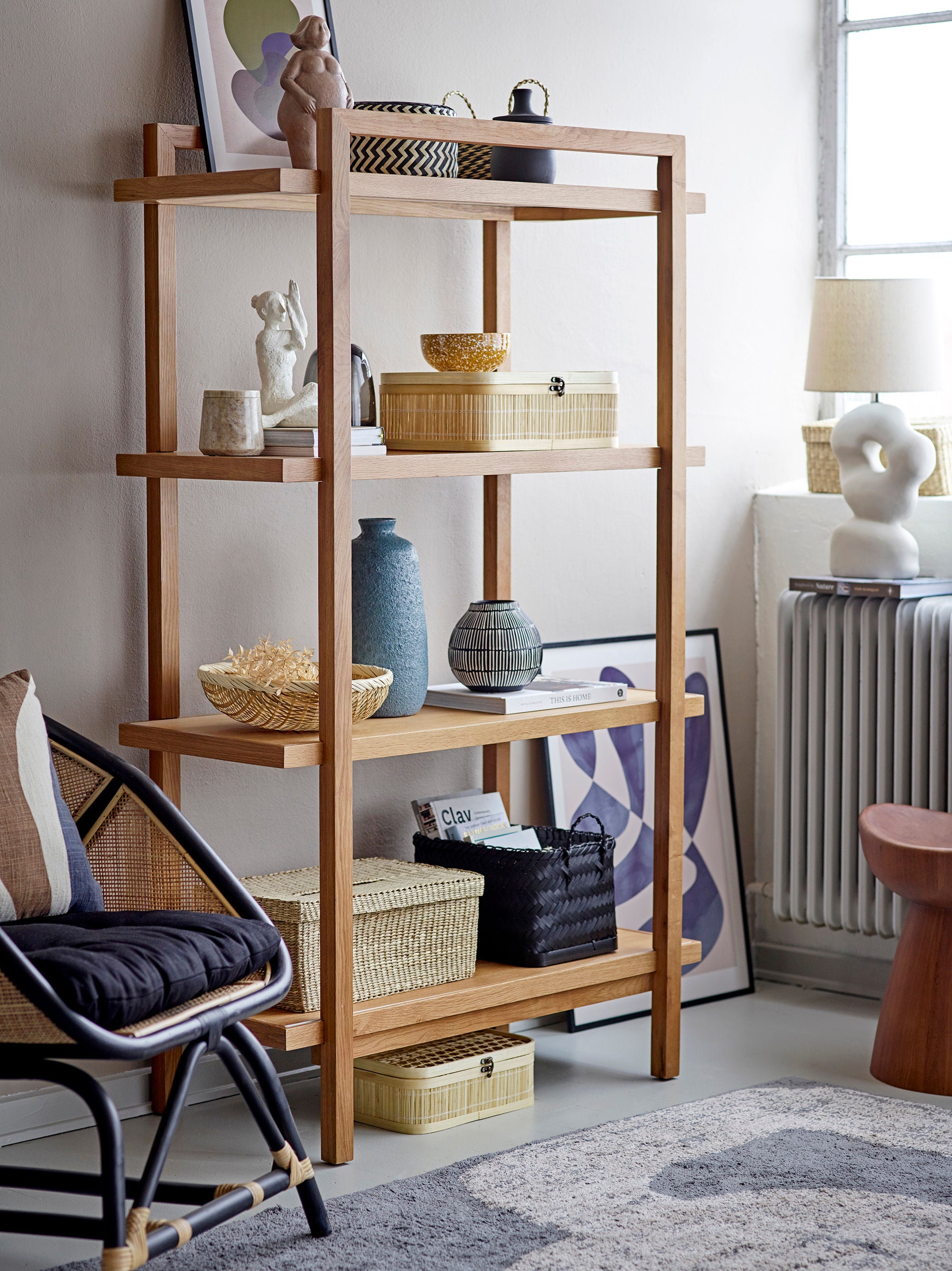 Bloomingville Carmil Mand, Zwart, Zeegras
