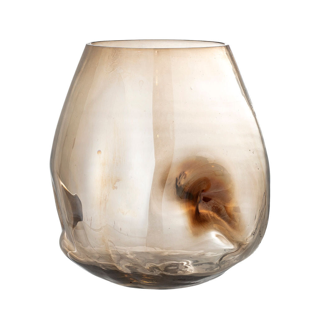 Bloomingville Ifza Vaas, Marron, Verre