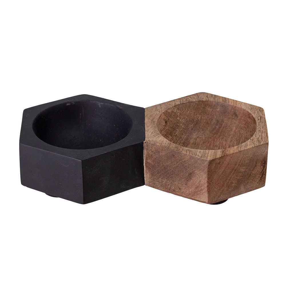 Bloomingville Frelle Sal y pimienta olla, naturaleza, Mango