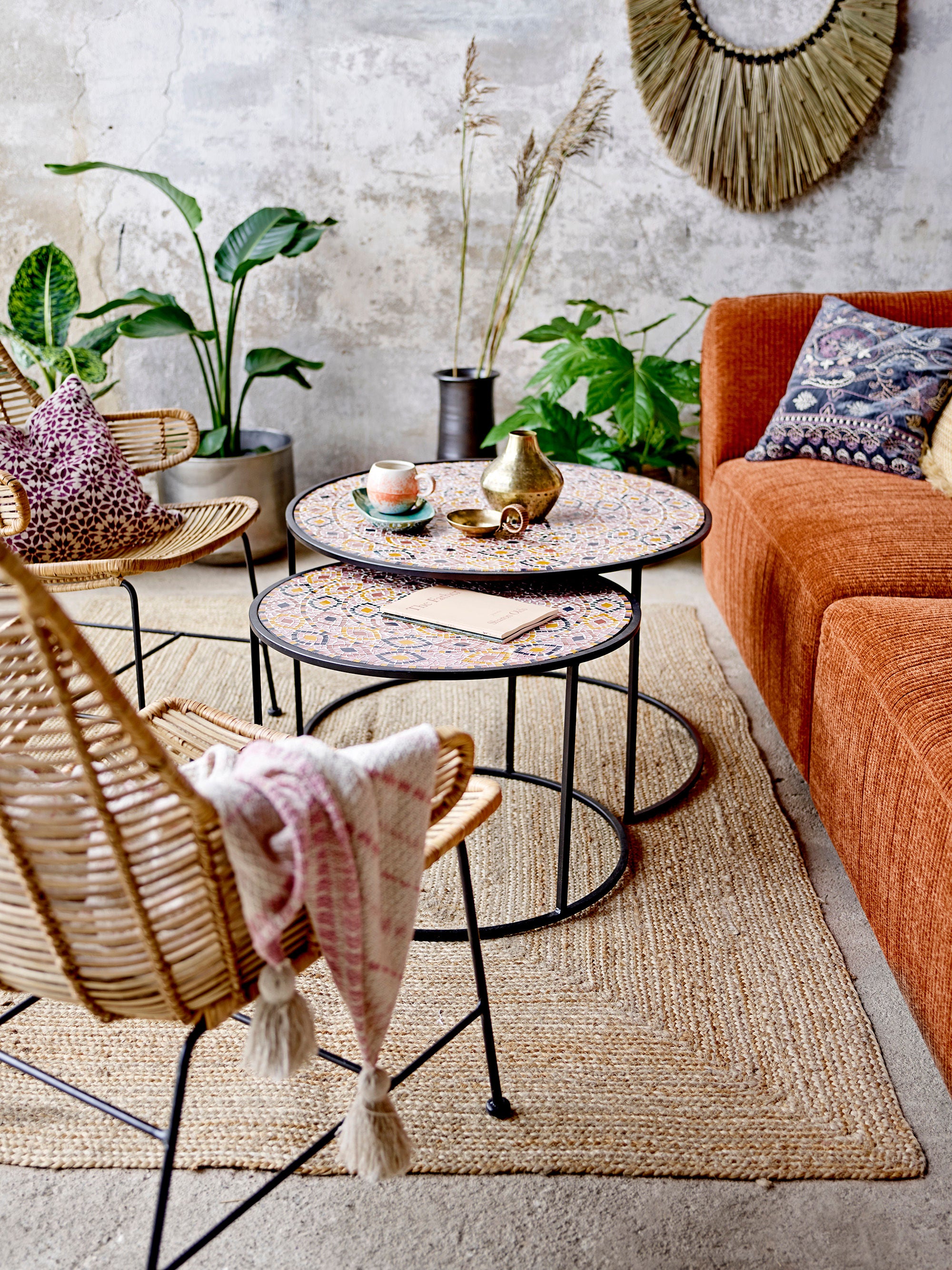 Bloomingville Gorm Deco Vase Noir Terre Cuite