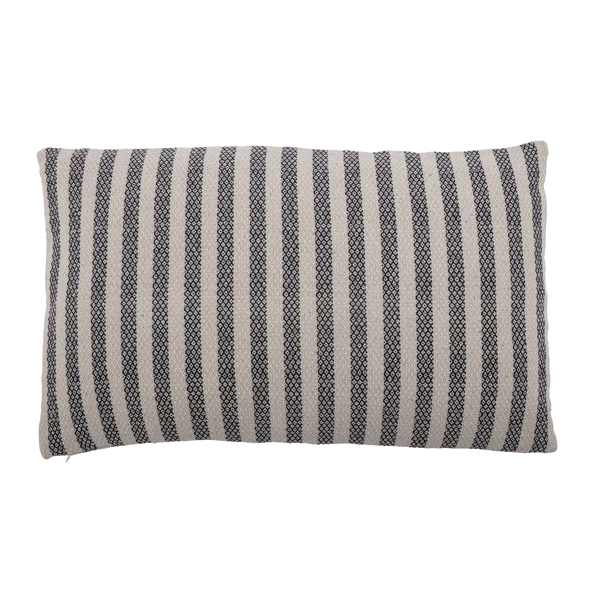 Bloomingville Almohada Kari, negro, algodón reciclado
