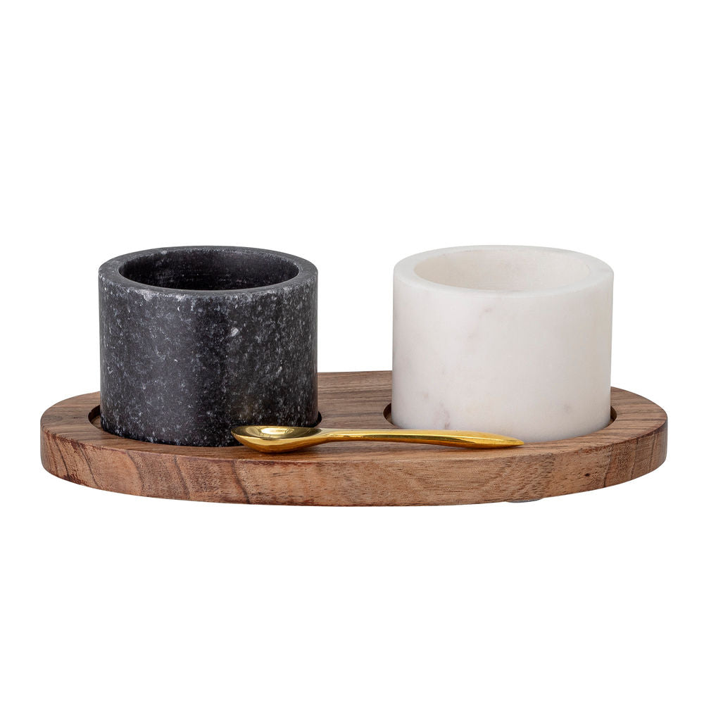 Blooming ville Florio Pfeffer & Salz Topf, schwarz, Marmor