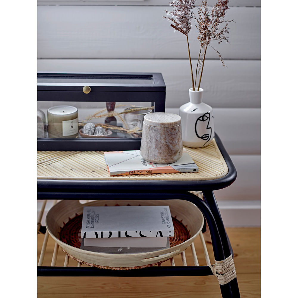 Bloomingville Felica Pot met Deksel, Natuur, Marmer