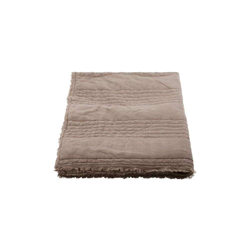 House Doctor Quilt, Ruffle, Lichtbruin
