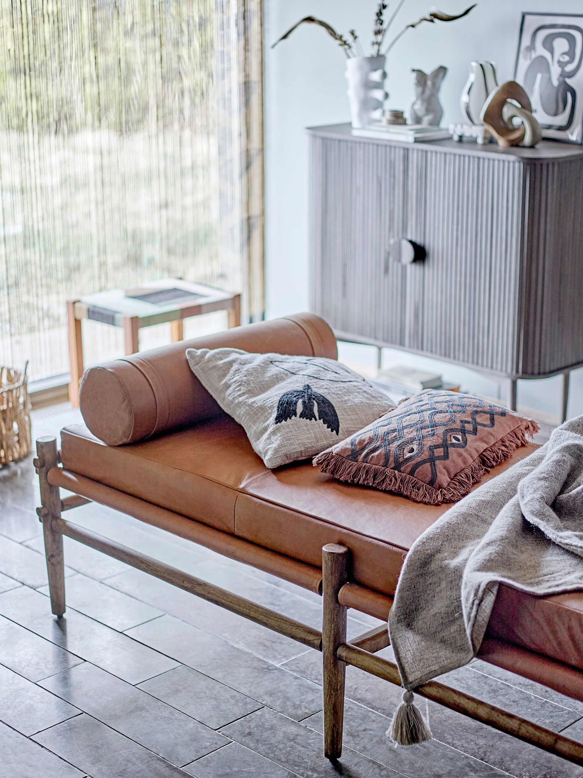 Bloomingville Aysia Daybed, Natuur, Leer
