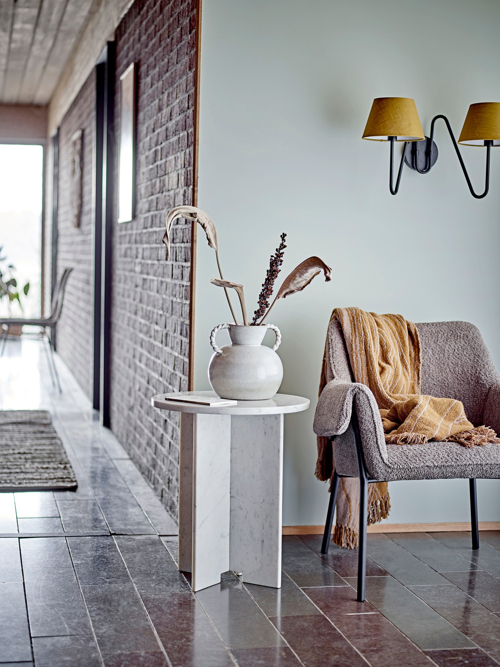 Blooming ville Jasmia Beistell tisch, Weiß, Marmor