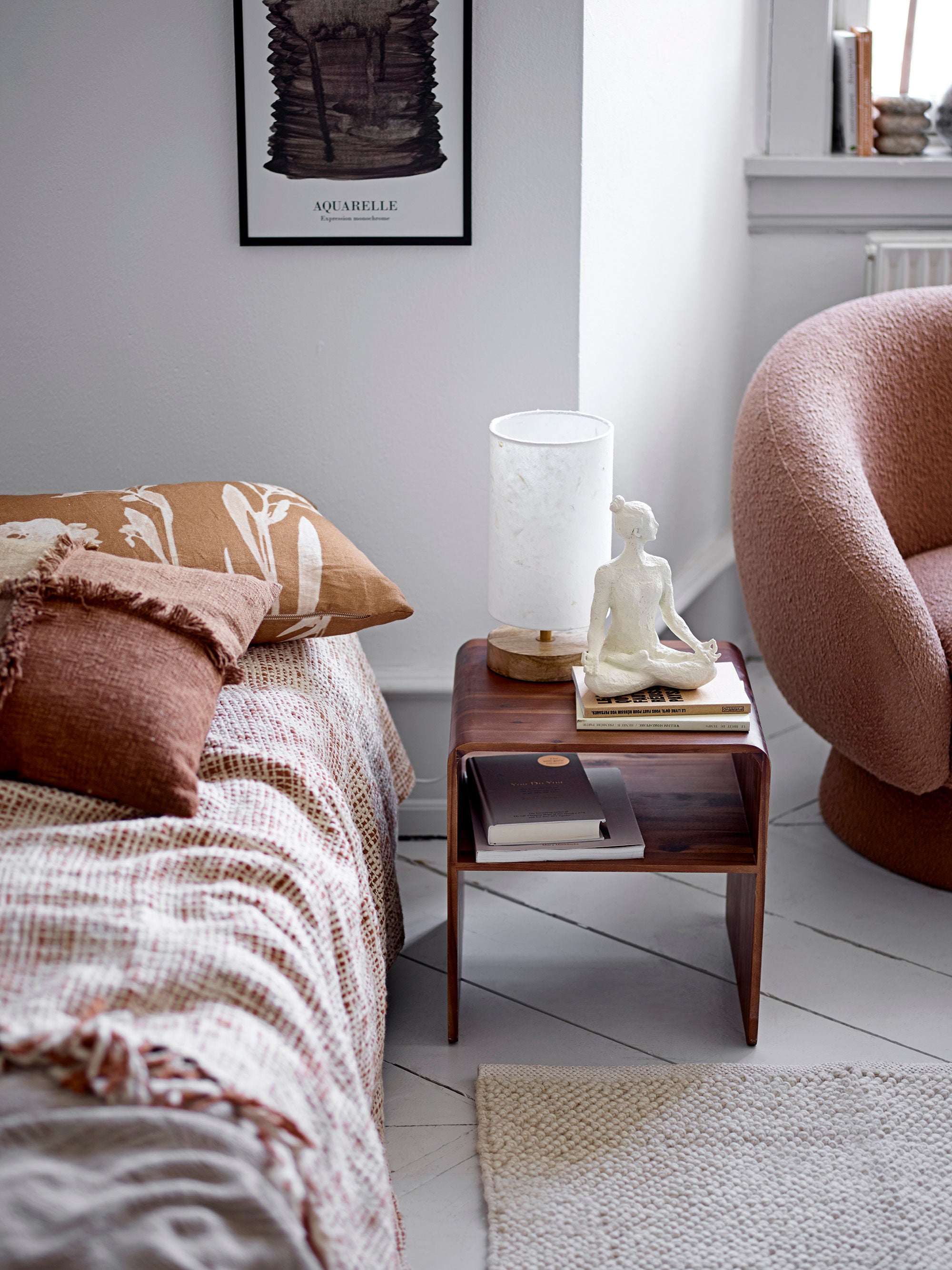 Bloomingville, Coussin Gin, Brun, Lin